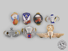 United States. A Lot Of Seven Parachutist Badges