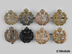 United Kingdom. A Lot Of Eight  Royal Flying Corps (Rfc)/Royal Air Force (Raf) Cap Badges