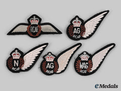 Canada, Commonwealth. A Lot Of Five Royal Canadian Air Force (Rcaf) Wings