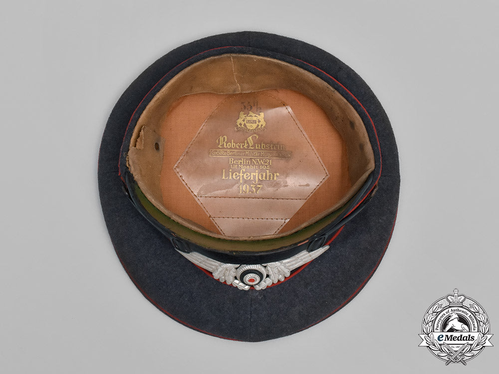 germany._a1937_luftwaffe_artillery_nco’s_visor_cap,_by_robert_lubstein_emd_8897_2_