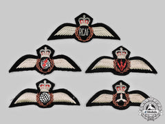 Canada, Commonwealth. A Lot Of Five Royal Canadian Air Force (Rcaf) Badges C. 1953-1968