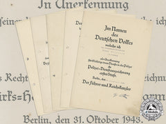 Germany, Police. A Collection Of Documents To Police Captain Willrich