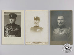 Three First War Cabinet Photos Of Serbian Officers