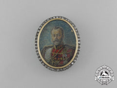 An Exquisite Russian Imperial Tsar Nicholas Ii Brooch In Gold & Diamonds