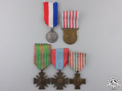 Five French First War Medals And Awards