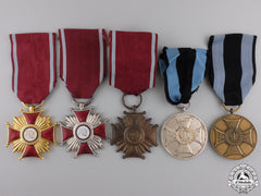 Five Polish Orders, Medals, And Awards