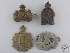 Canada. Four First War Canadian Collar Badges