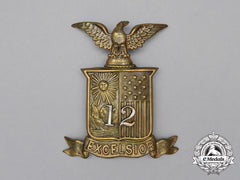 A New York National Guard 12Th Infantry Company Spiked Helmet Badge, C. 1881-1902