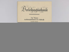 An Award Document For A Erdkampfabzeichen (Ground Assault Badge)