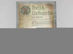 A Rare Award Document For Gau Honor Badge Berlin; Published Example