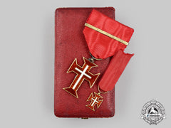 Portugal, Kingdom. A Military Order Of Christ, Knight And Miniature, In Gold, C.1920