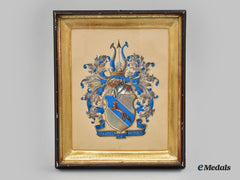 Austria, Imperial. A Framed Coat Of Arms To Lieutenant Prokophie Von Radojčić