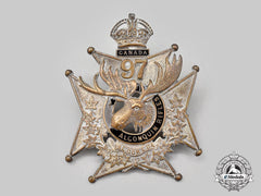 Canada, Dominion. A 97Th Regiment, The Algonquin Rifles Helmet Plate, C.1904