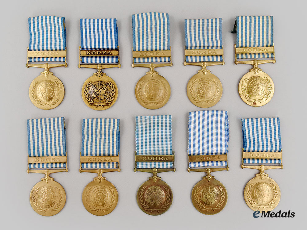 united_nations._a_lot_of_ten_united_nations_service_medals_for_korea_l22_mnc5077_669