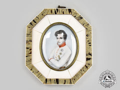 Austria, Empire. A Miniature Portrait Of An Officer, C.1820