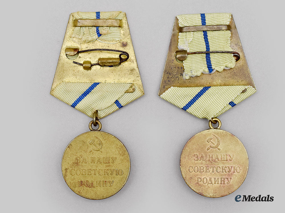 russia,_soviet_union._the_medals_for_the_defence_of_sebastopol_and_odessa,_with_award_documents,_named_to_captain_adolf_semyonovich_polner_l22_mnc6414_179