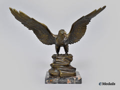 Germany, Third Reich. A Fine Bronze Desk Eagle