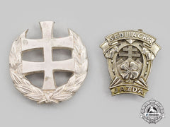 Slovakia, Republic. A Lot Of Two Badges