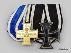 Germany, Imperial. A Medal Bar For First World War Service, Mounted For Formal Wear