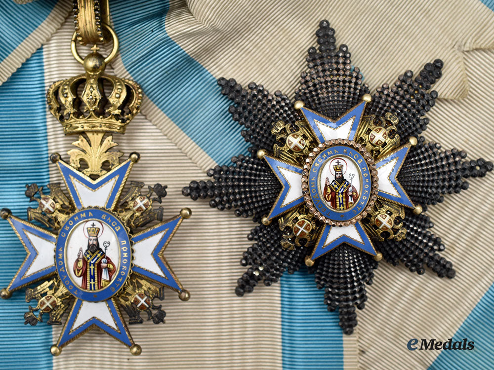 serbia,_kingdom._an_order_of_st._sava,_i_class_grand_cross_set_by_shied,_c.1905_l22_mnc8624_846