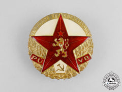 A Socialist Czechoslovak Public Security "A Voice For Socialism" Badge, Boxed