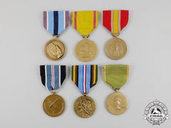 United States. Six American Service Medals