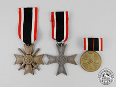 Three War Merit Medals And Second Class Crosses