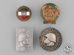 Italy, Kingdom. A Lot Of Four Fascist Badges