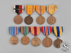 United States. A Lot Of Nine Campaign Medals