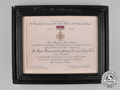 United Kingdom. A Victoria Cross Parade Invitation To Prime Minister Sir Robert Anthony Eden And Lady Eden 1956
