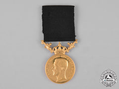 Sweden, Kingdom. A Medal For Zeal And Devotion In Gold, I Class, C.1910