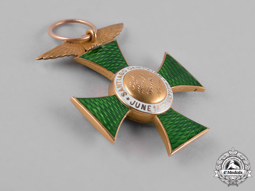 united_states._an_american_society_of_the_army_of_santiago_membership_cross_in_gold,_to_sergeant_william_a._winter_m182_4622_1