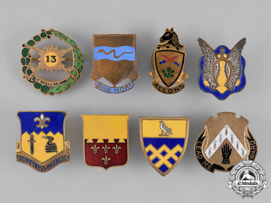 united_states._a_lot_of_twenty-_one_cavalry_insignia_badges_m18_9306