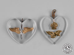 United Kingdom. Two Second War Air Force Sweetheart Pendants