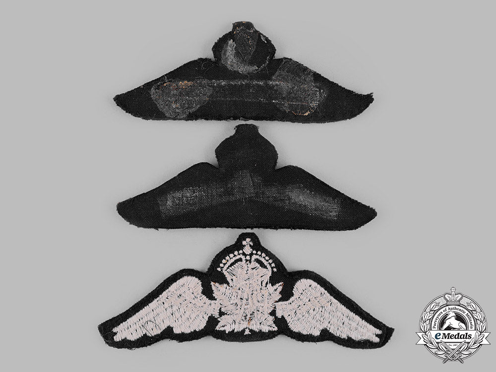 canada._three_royal_canadian_air_force(_rcaf)_prototype_badges,_c.1950_m19_13410