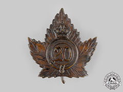 Canada, Cef. A 20Th Infantry Battalion Cap Badge, By Tiptaft, C.1915