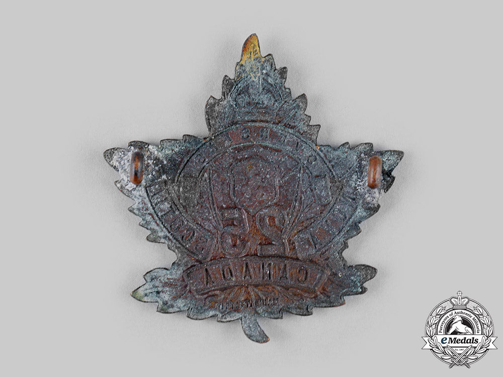 canada,_cef._a25_th_infantry_battalion"_victoria_rifles"_cap_badge,_by_tiptaft,_c.1915_m19_17795