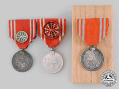 Japan, Empire. Three Red Cross Society Medals