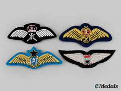 Ghana, Malaysia, Oman, Syria. Lot Of Four Air Force Pilot Badges