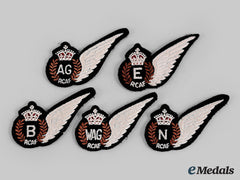 Canada, Commonwealth. Five Second War/Post Royal Canadian Air Force (Rcaf) Wings