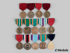 United States. A Lot Of Fourteen Merchant Marine, Navy And Coast Guard Medals