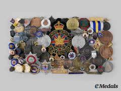 Canada, United Kingdom. A Lot Of Eighty Assorted Medals And Badges