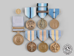 United States. A Lot Of Seven Service Medals