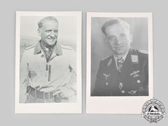 Germany, Luftwaffe. A Pair Of Postcard Photographs Of Hans-Ulrich Rudel