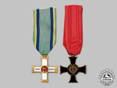 Italy, Kingdom. Two Second War Italian Army Crosses