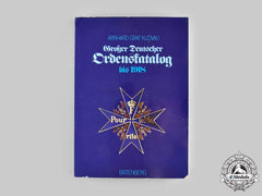 Germany, Imperial. Großer Deutscher Ordens-Katalog: Orden Und Ehrenzeichen Bis 1918 By Ernst Battenberg Verlag