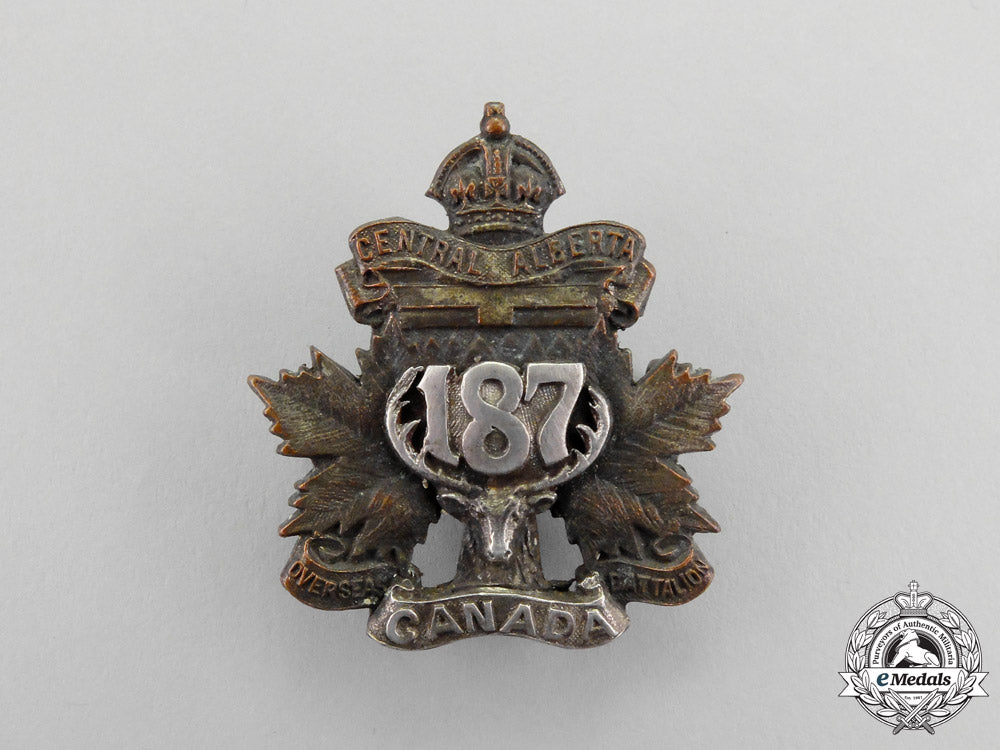 Canada, Cef. A 187Th Infantry Battalion Officer's Collar Badge – eMedals