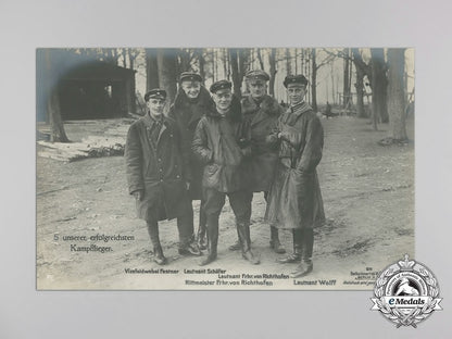 four_first_war_german_imperial_airmen_postcards_n_981