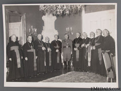 Official Press Photo Of A. Pavelic And Catholic Clergy