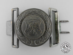 A Pommern (Pommeranien) Fire Defence Service Officer's Belt Buckle; Published Example